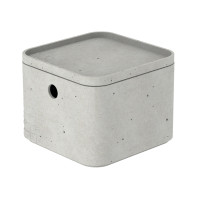 Säilytyslaatikko Beton XS kannella
