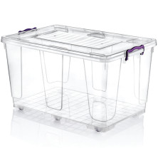 Kannellinen laatikko Multibox 80L pyörillä